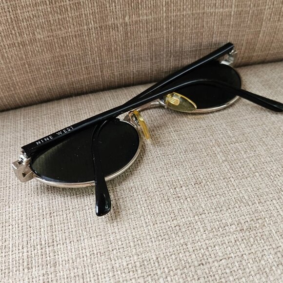 Vintage Nine West Women Sunglasses Black/SIlver Frame Eye Wear Shades main image 6